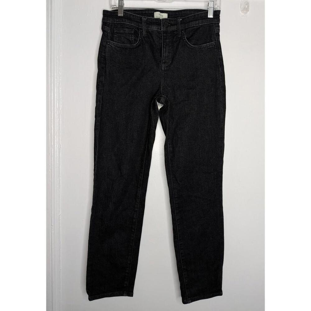 NYDJ Jeans Womens 4 Gray Charcoal High Rise Slim Straight Lift Tuck Technology